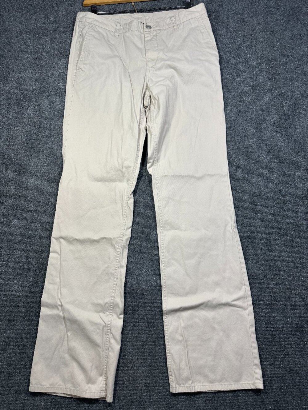 Bonobos Pants Mens 35 Boot Fit Washed Chino Beige Cotton Pockets